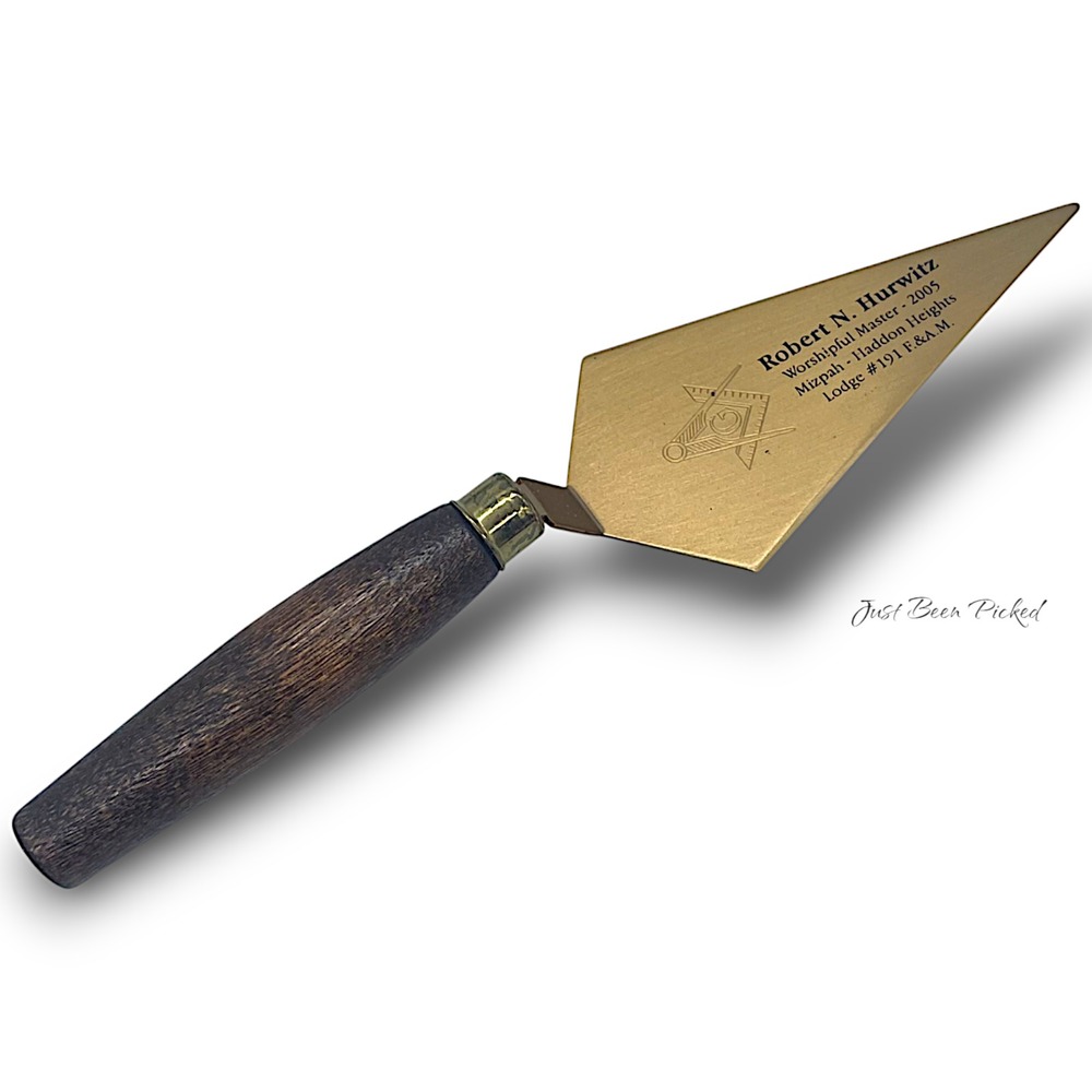 Masonic Ceremonial Trowel Mizpah Haddon‎ Heights Lodge 191 Engraved Brass Wood